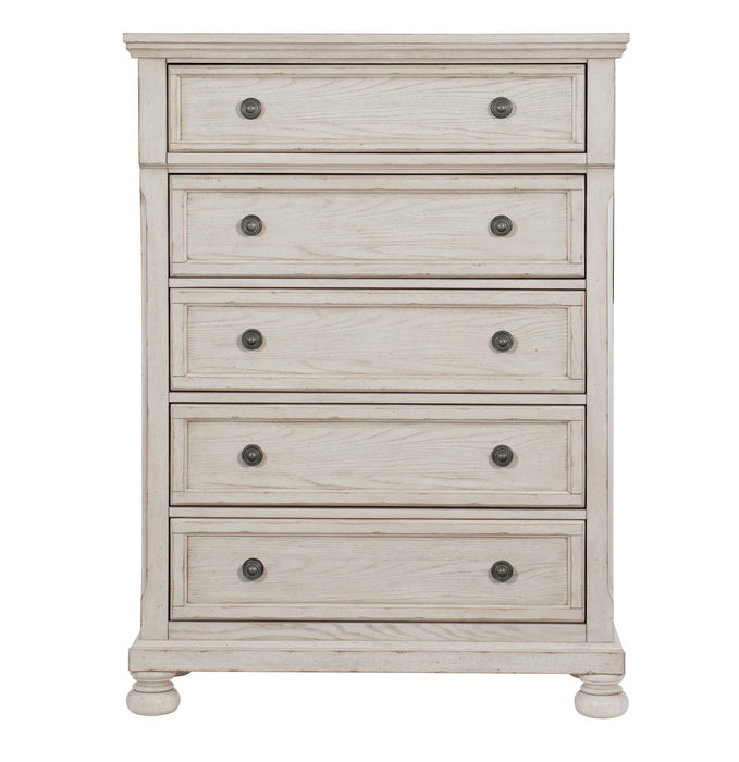 Homelegance - Bethel 5 Drawer Chest in Wire-Brushed White - 2259W-9 - GreatFurnitureDeal