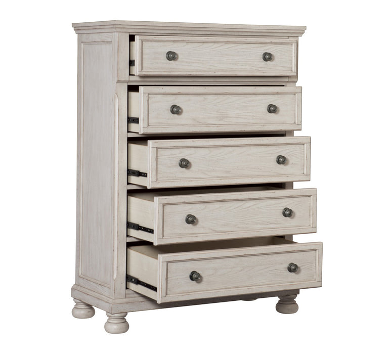 Homelegance - Bethel 5 Piece Queen Bedroom Set in Wire Brushed White - 2259W-1*9 - GreatFurnitureDeal