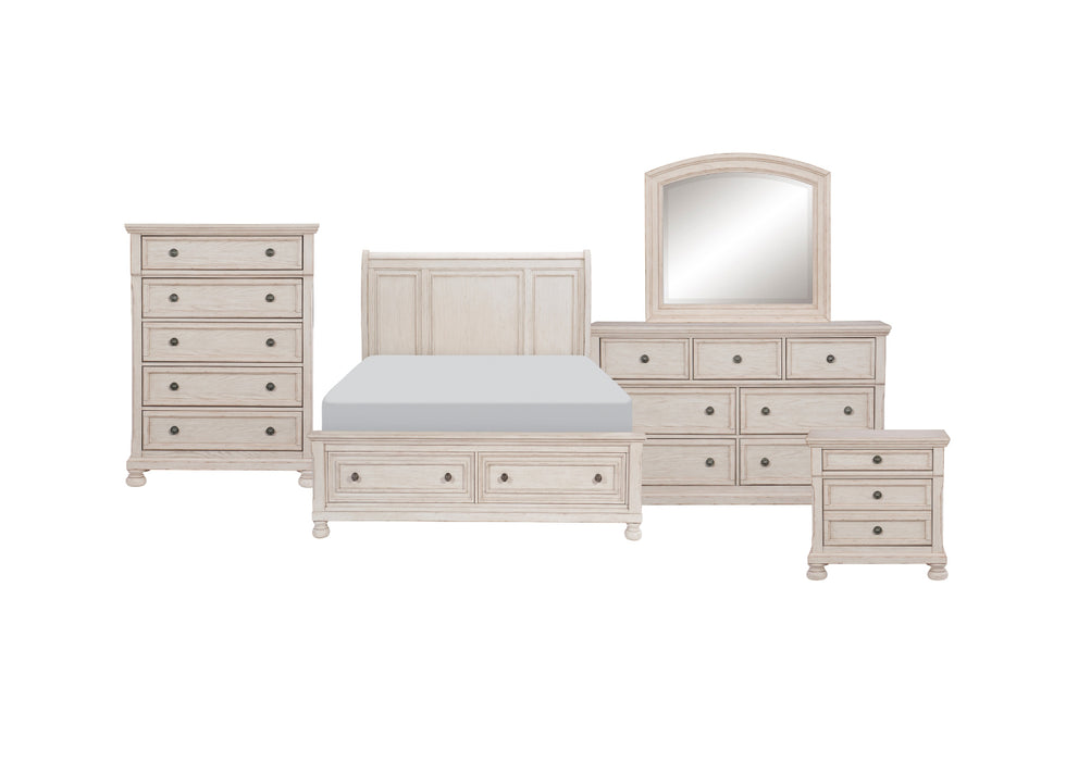 Homelegance - Bethel 5 Piece Queen Bedroom Set in Wire Brushed White - 2259W-1*9 - GreatFurnitureDeal