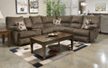 Catnapper - Elliott 2 Piece Reclining Lay Flat Sectional in Chocolate - 2256-2257-CHOCOLATE - GreatFurnitureDeal