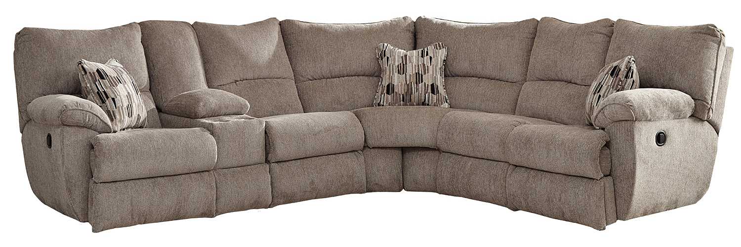Catnapper - Elliott 2 Piece Power Reclining Lay Flat Sectional in Pewter - 62256-62257-PEWTER - GreatFurnitureDeal