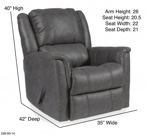 Motion Ease - Rhode Swivel Glider Recliner in Steel - 226-93-14 - GreatFurnitureDeal