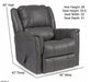 Motion Ease - Rhode Swivel Glider Recliner in Steel - 226-93-14 - GreatFurnitureDeal