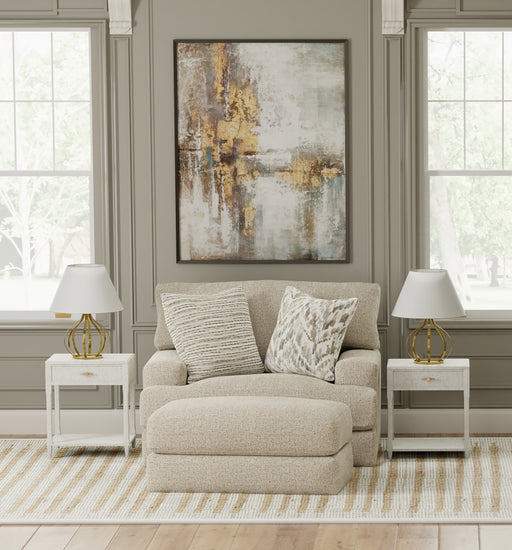 Jackson Furniture - Brett Chair 1/2 with Ottoman in Honey - 226501-226510-HONEY - GreatFurnitureDeal