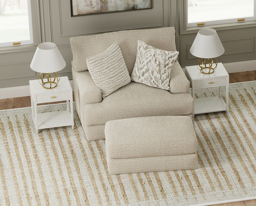 Jackson Furniture - Brett Chair 1/2 with Ottoman in Honey - 226501-226510-HONEY - GreatFurnitureDeal