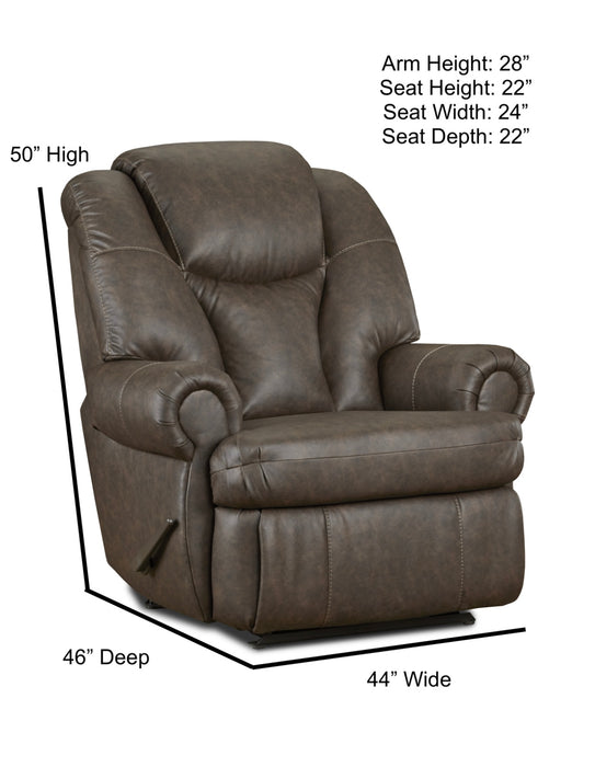 Motion Ease - Knox Big Man's Recliner in Walnut - 227-94-21 - GreatFurnitureDeal