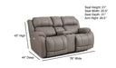 Motion Ease - Charleston Triple Power Loveseat with Zero Gravity Mechanism in Grey - 228-26-17 - GreatFurnitureDeal