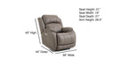 Motion Ease - Charleston Triple Power Recliner with Zero Gravity Mechanism in Grey - 228-96-17 - GreatFurnitureDeal