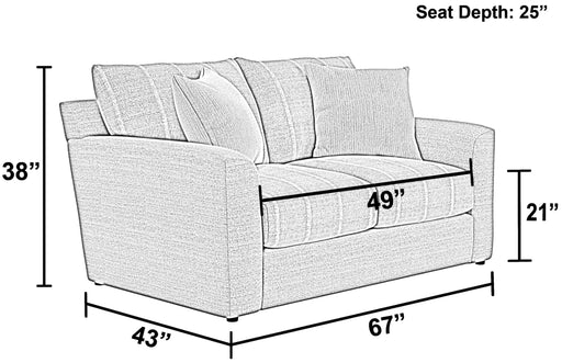 Jackson Furniture - Lindsey 2 Piece Living Room Set in Cotton - 2288-03-02-COTTON-MTO - GreatFurnitureDeal