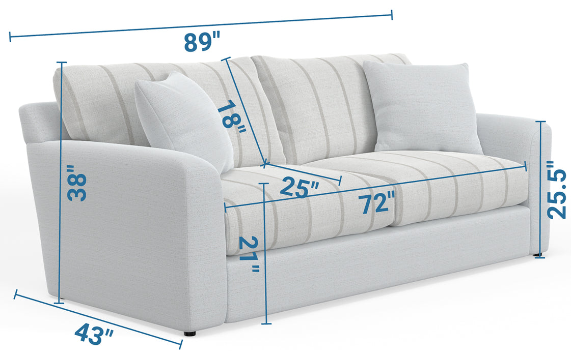 Jackson Furniture - Lindsey 3 Piece Living Room Set in Snow - 2288-03-02-01-SNOW-MTO - GreatFurnitureDeal