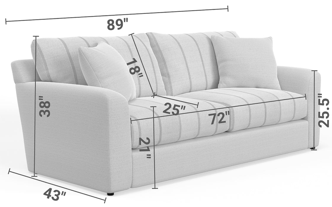 Jackson Furniture - Lindsey Sofa in Cotton - 2288-03-COTTON-MTO - GreatFurnitureDeal