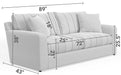 Jackson Furniture - Lindsey Sofa in Cotton - 2288-03-COTTON-MTO - GreatFurnitureDeal