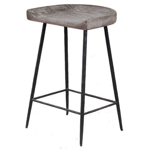 Uttermost - Cordova Carved Wood Counter Stool - 22885 - GreatFurnitureDeal