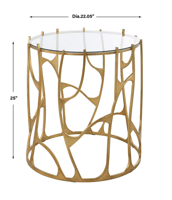 Uttermost - Ritual Round Gold Side Table - 22894