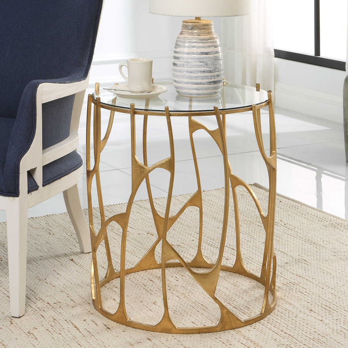 Uttermost - Ritual Round Gold Side Table - 22894 - GreatFurnitureDeal