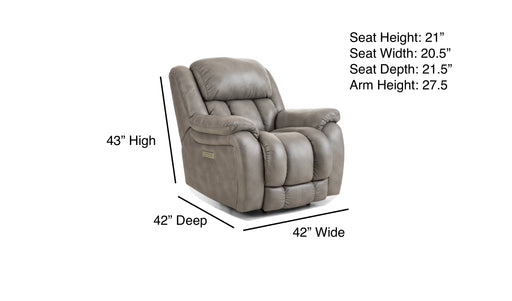 Motion Ease - Global Triple Power Recliner with Zero Gravity Mechanism in Smoke - 229-96-14 - GreatFurnitureDeal