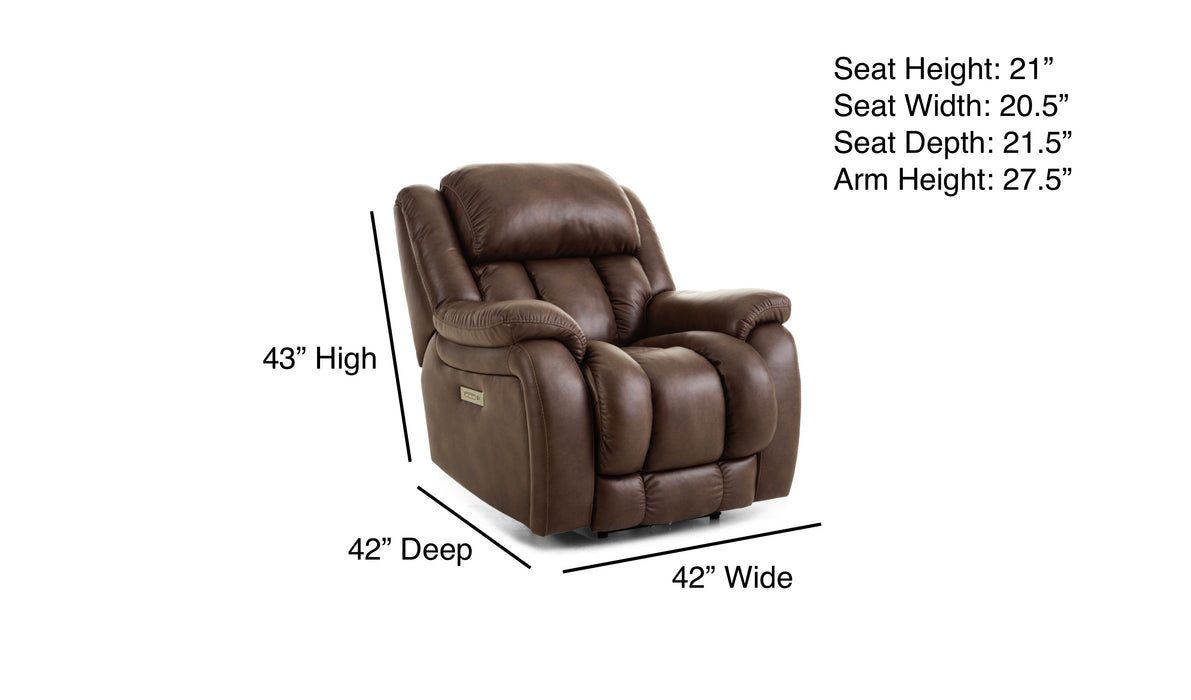 Motion Ease - Global Triple Power Recliner with Zero Gravity Mechanism in Mocha - 229-96-21 - GreatFurnitureDeal