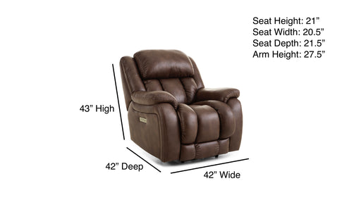 Motion Ease - Global Triple Power Recliner with Zero Gravity Mechanism in Mocha - 229-96-21 - GreatFurnitureDeal