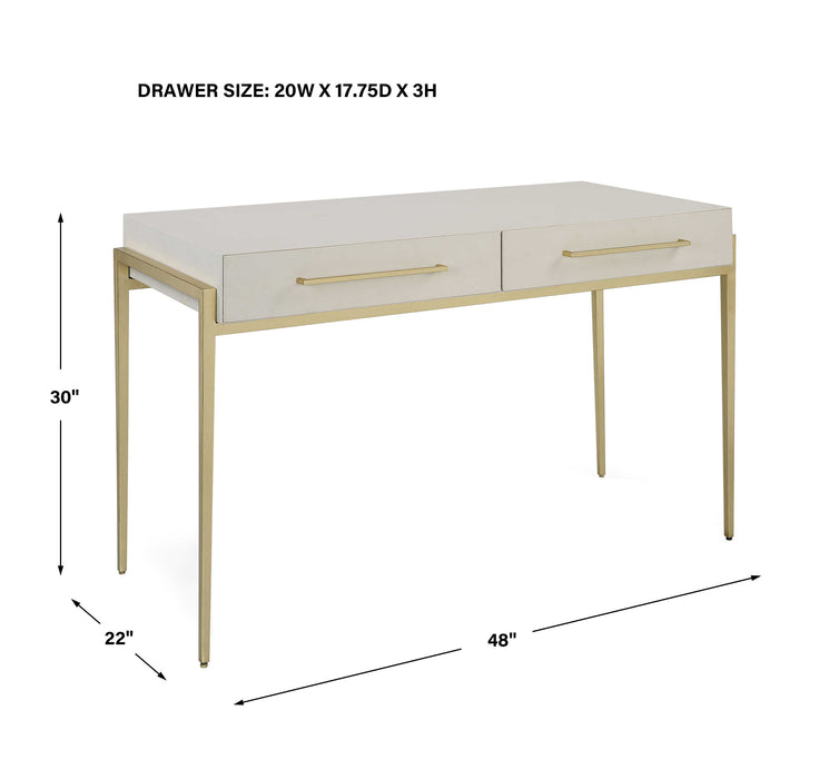 Uttermost - Jewel Modern White Desk - 22900 - GreatFurnitureDeal
