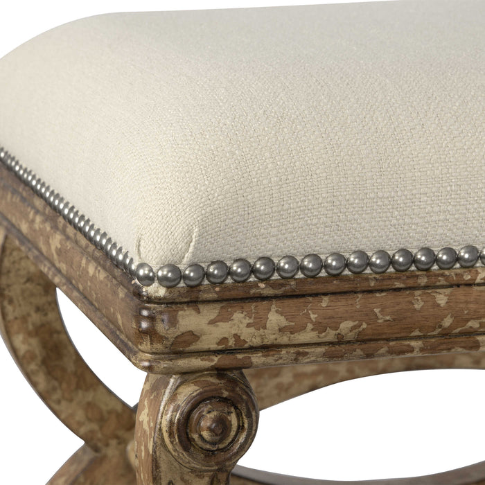 Uttermost - Karline Natural Linen Small Bench - 23052 - GreatFurnitureDeal