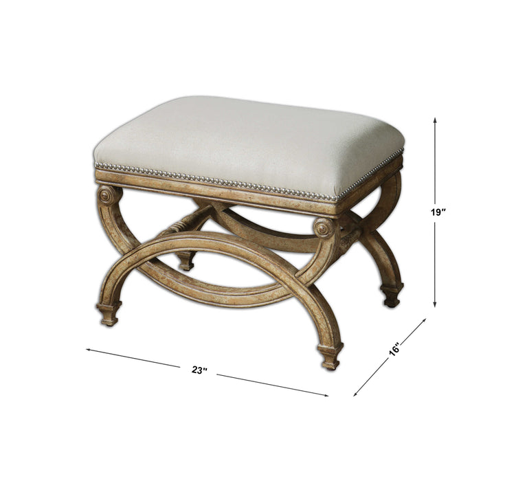 Uttermost - Karline Natural Linen Small Bench - 23052 - GreatFurnitureDeal