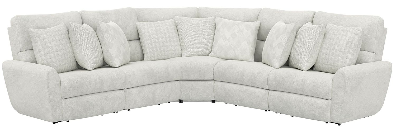 Catnapper - 336 Majesty 3 Piece Power Deep Seat Sectional Sofa in White - 63366-3368-63367-WHITE - GreatFurnitureDeal