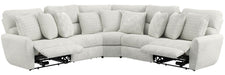 Catnapper - 336 Majesty 3 Piece Power Deep Seat Sectional Sofa in White - 63366-3368-63367-WHITE - GreatFurnitureDeal