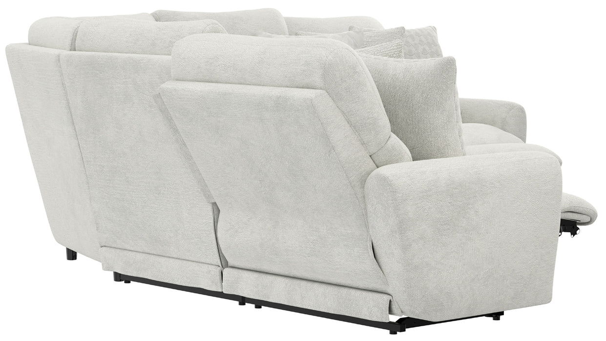 Catnapper - 336 Majesty 4 Piece Power Deep Seat Sectional Sofa in White - 63366-3368-63367-336-28-WHITE - GreatFurnitureDeal