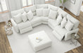 Catnapper - 336 Majesty 3 Piece Power Deep Seat Sectional Sofa in White - 63366-3368-63367-WHITE - GreatFurnitureDeal