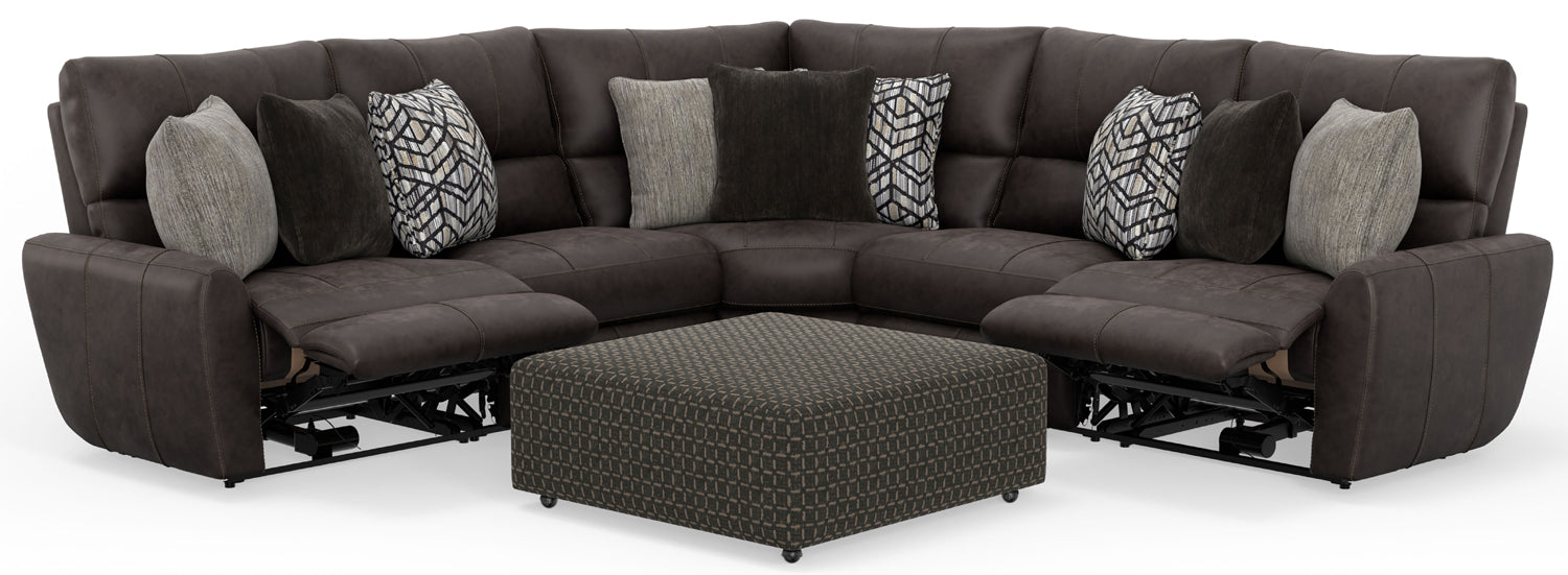 Catnapper - 428 Royster 4 Piece Motion Sectional Sofa in Sable - 64286-4288-64287-428-28 - GreatFurnitureDeal