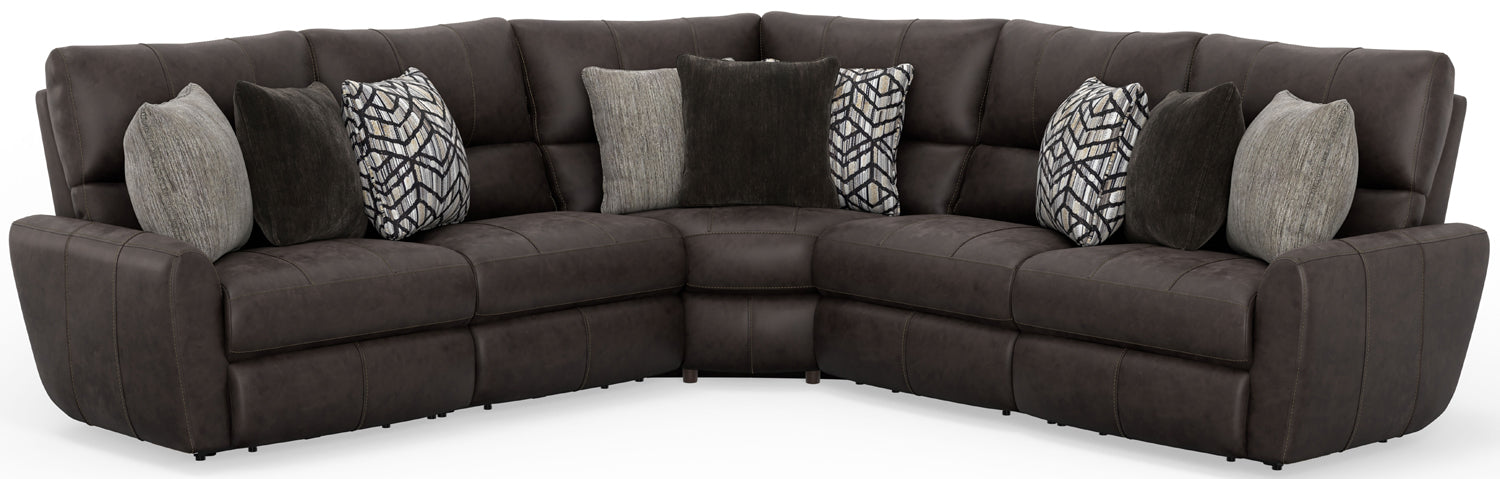 Catnapper - 428 Royster 3 Piece Motion Sectional Sofa in Sable - 64286-4288-64287 - GreatFurnitureDeal