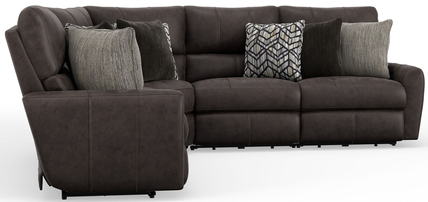 Catnapper - 428 Royster 3 Piece Motion Sectional Sofa in Sable - 64286-4288-64287 - GreatFurnitureDeal