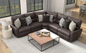 Catnapper - 428 Royster 3 Piece Motion Sectional Sofa in Sable - 64286-4288-64287 - GreatFurnitureDeal