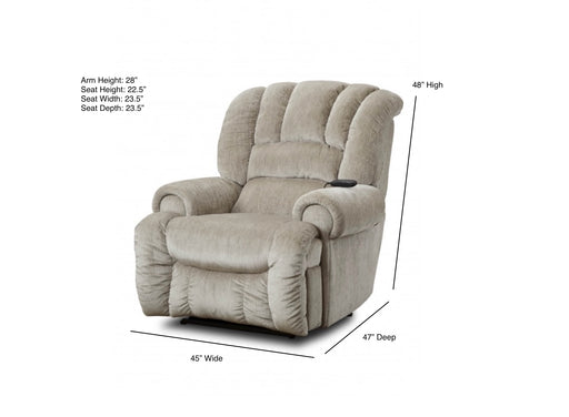 Motion Ease - Houston King Comfort Power Recliner in Dune - 232-95-17 - GreatFurnitureDeal