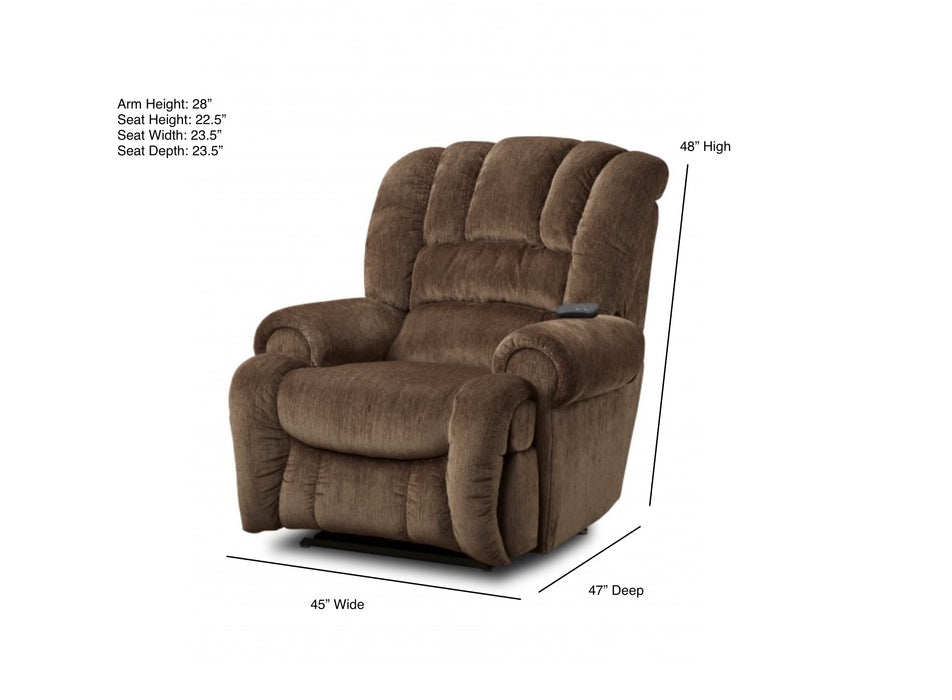 Motion Ease - Houston King Comfort Power Recliner in Driftwood - 232-95-21 - GreatFurnitureDeal