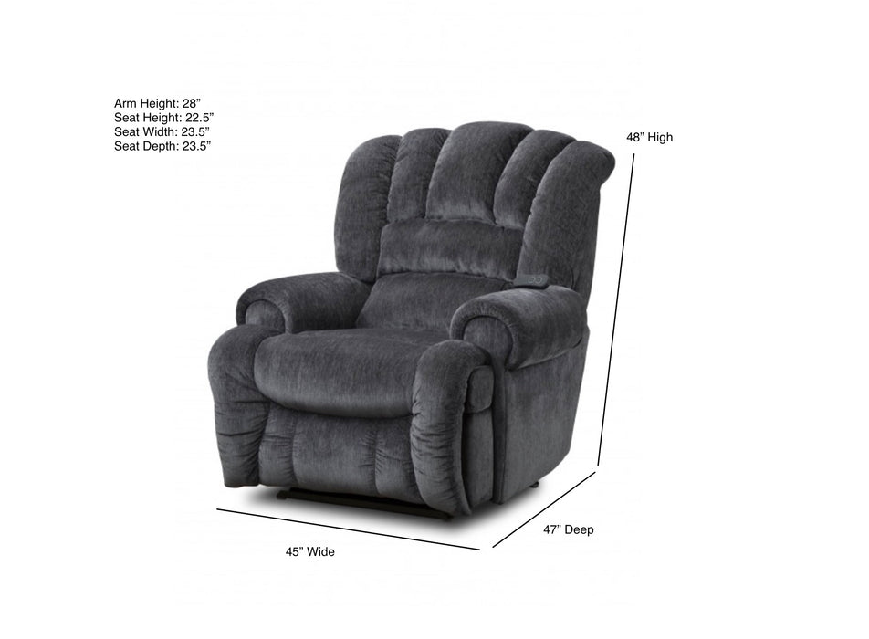 Motion Ease - Houston King Comfort Power Recliner in Midnight - 232-95-60 - GreatFurnitureDeal