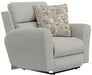 Catnapper - Chappy Power Lay Flat Recliner with Cocktail Ottoman in Chambray - 623207-23212-CHAMBRAY - GreatFurnitureDeal