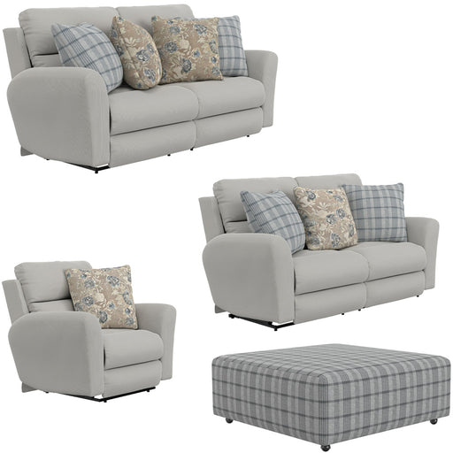 Catnapper - Chappy 4 Piece Power Reclining Living Room Set in Chambray - 62321-22-07-23212-CHAMBRAY - GreatFurnitureDeal