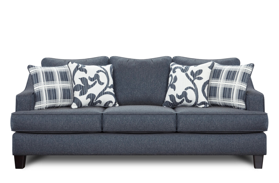 Southern Home Furnishings - Truth or Dare Sofa in Navy - 2334-KP Truth or Dare Navy - GreatFurnitureDeal