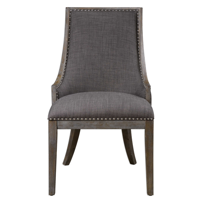 Uttermost - Aidrian Charcoal Gray Accent Chairr - 23305