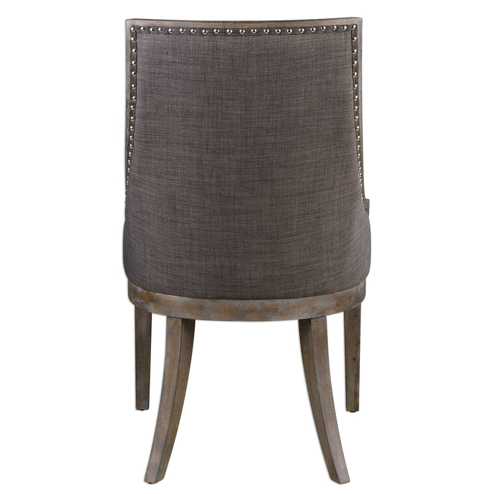 Uttermost - Aidrian Charcoal Gray Accent Chairr - 23305