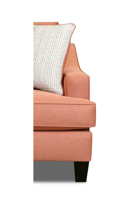 Southern Home Furnishings - Laurent Sofa in Coral - 2330 Laurent Coral - GreatFurnitureDeal