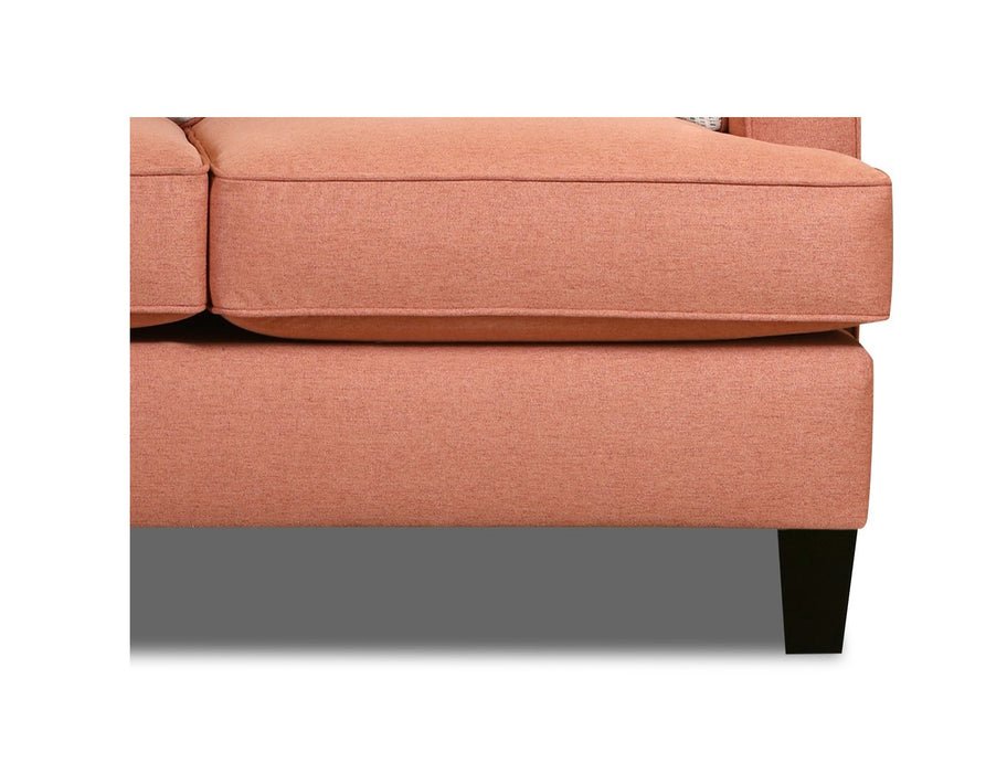 Southern Home Furnishings - Laurent Sofa in Coral - 2330 Laurent Coral - GreatFurnitureDeal