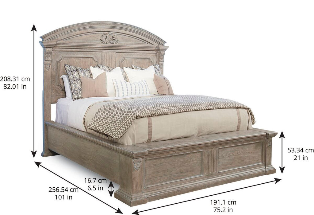 ART Furniture - Arch Salvage Queen Chambers Panel Bed in Parch - 233155-2802 - GreatFurnitureDeal
