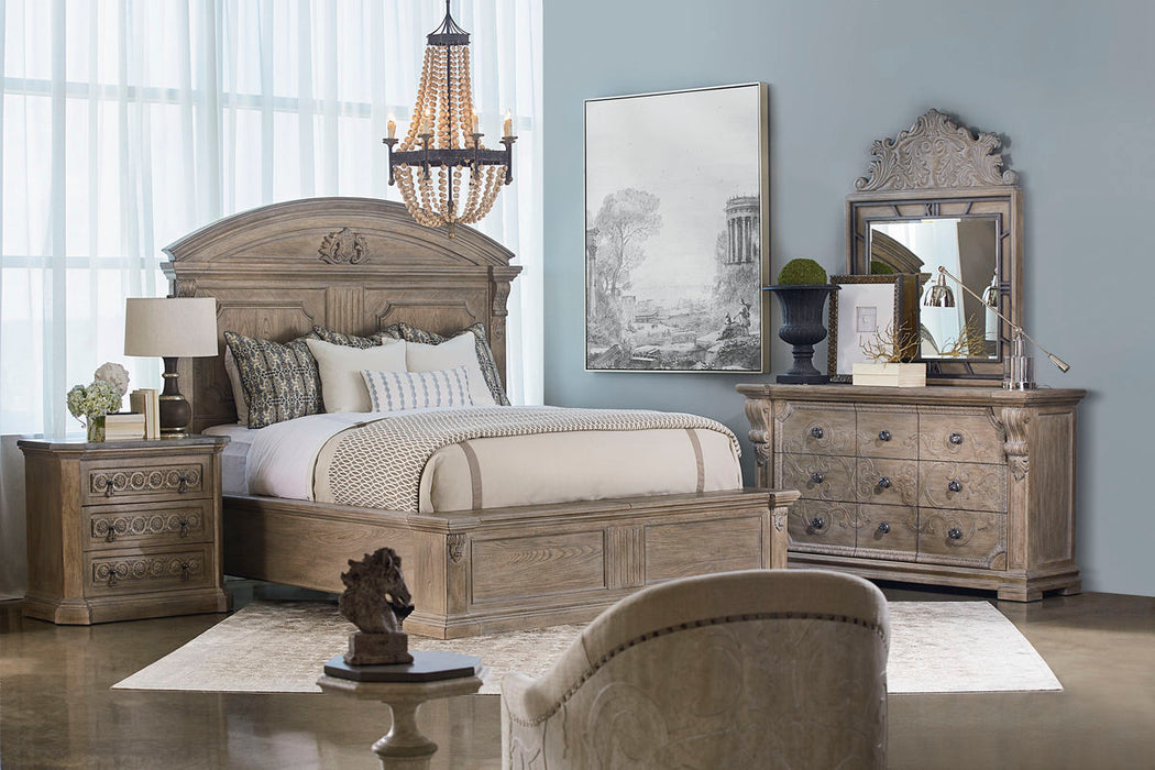 ART Furniture - Arch Salvage Queen Chambers Panel Bed in Parch - 233155-2802 - GreatFurnitureDeal