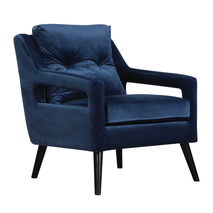 Uttermost - O'Brien Blue Velvet Armchair - 23318