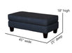 Southern Home Furnishings - Truth Dare Ottoman in Navy - 2333 Truth or Dare Navy Ottoman-MTO - GreatFurnitureDeal