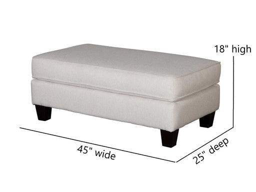 Southern Home Furnishings - Truth Dare Ottoman in Salt - 2333 Truth or Dare Salt Ottoman-MTO - GreatFurnitureDeal