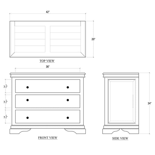 Bramble - Homestead 3 Drawer Chest - BR-23353WHD - GreatFurnitureDeal