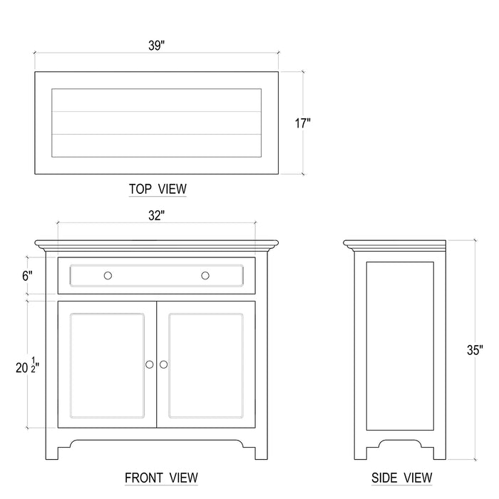 Bramble - Aries Side Board with 2 Doors - 23363-WHD - GreatFurnitureDeal